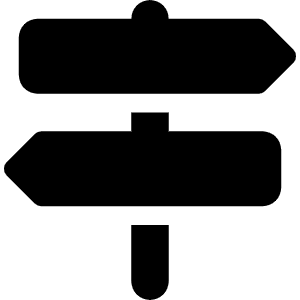 Signs Post Icon from Font Awesome Solid Set