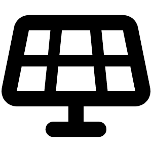 Solar Panel Icon from Font Awesome Solid Set