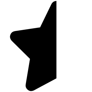Star Half Icon from Font Awesome Solid Set