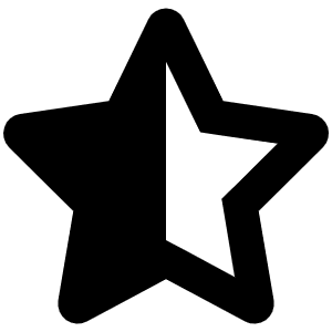 Star Half Stroke Icon from Font Awesome Solid Set