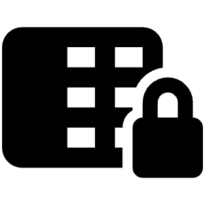 Table Cells Column Lock Icon from Font Awesome Solid Set