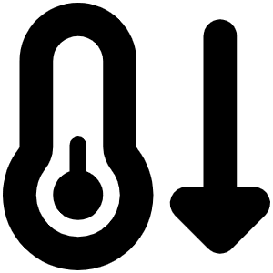 Temperature Arrow Down Icon from Font Awesome Solid Set