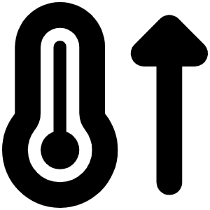 Temperature Arrow Up Icon from Font Awesome Solid Set