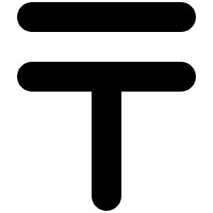 Tenge Sign Icon from Font Awesome Solid Set