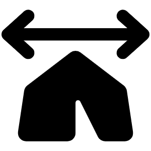 Tent Arrow Left Right Icon from Font Awesome Solid Set