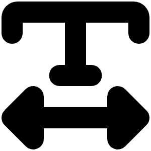 Text Width Icon from Font Awesome Solid Set