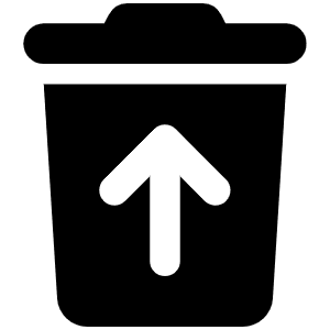 Trash Arrow Up Icon from Font Awesome Solid Set