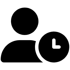 User Clock Icon from Font Awesome Solid Set