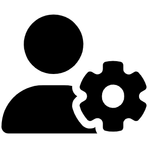 User Gear Icon from Font Awesome Solid Set