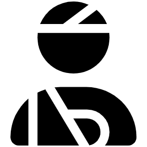 User Injured Icon from Font Awesome Solid Set