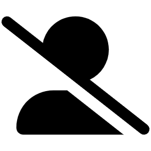 User Large Slash Icon from Font Awesome Solid Set