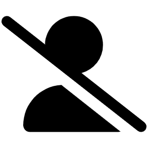 User Slash Icon from Font Awesome Solid Set