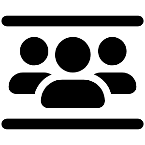 Users Between Lines Icon from Font Awesome Solid Set