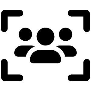Users Viewfinder Icon from Font Awesome Solid Set