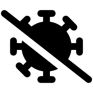 Virus Covid Slash Icon from Font Awesome Solid Set
