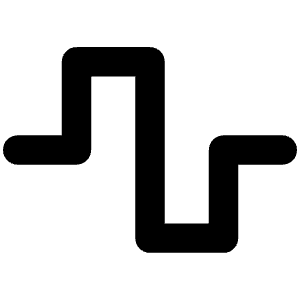 Wave Square Icon from Font Awesome Solid Set