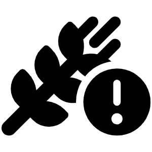 Wheat Awn Circle Exclamation Icon from Font Awesome Solid Set