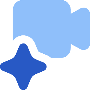 Ai Generate Video Camera Spark Icon from Core Flat Set