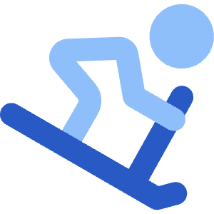 Downhill Skiing Icon from Core Flat Set