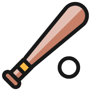 Baseball Bat Ball Icon from Ultimate Colors - Free Set