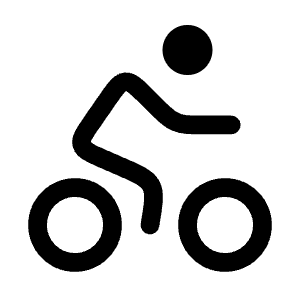 Bicycling Icon from Solar Bold Set