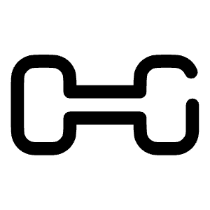 Dumbbell Icon from Solar Broken Set