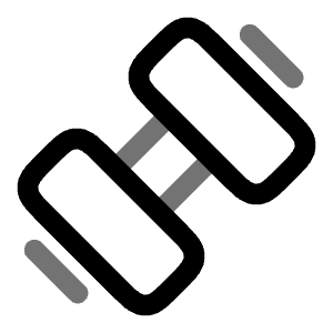 Dumbbell Large Minimalistic Icon from Solar Line Duotone Set