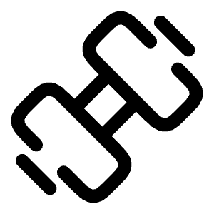 Dumbbell Large Minimalistic Icon from Solar Broken Set