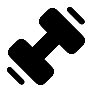 Dumbbell Large Minimalistic Icon from Solar Bold Set