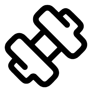 Dumbbell Large Icon from Solar Linear Set