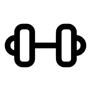 Dumbbell Small Icon from Solar Linear Set