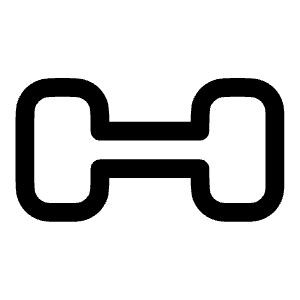 Dumbbell Icon from Solar Linear Set