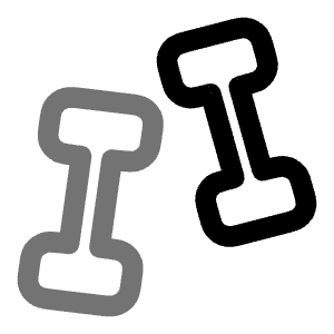 Dumbbells 3 Icon from Solar Line Duotone Set