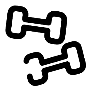 Dumbbells Icon from Solar Broken Set