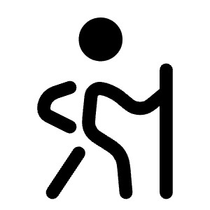 Hiking Icon from Solar Bold Set