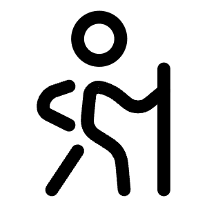 Hiking Icon from Solar Linear Set