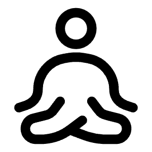 Meditation Round Icon from Solar Linear Set