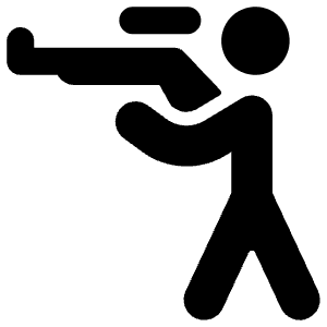 Shooting Rifle Person Aim Icon from Ultimate Bold - Free Set
