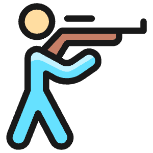 Shooting Rifle Person Aim Icon from Ultimate Colors - Free Set