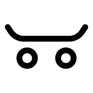 Skateboard Icon from Solar Linear Set