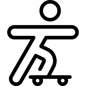 Skateboard Person Icon from Ultimate Light - Free Set