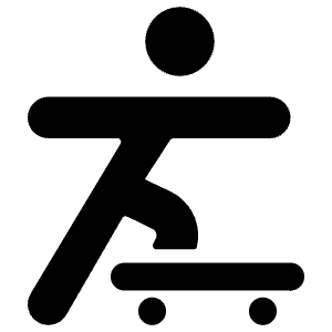 Skateboard Person Icon from Ultimate Bold - Free Set