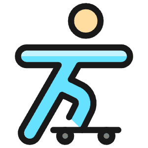 Skateboard Person Icon from Ultimate Colors - Free Set