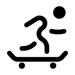 Skateboarding Icon from Solar Bold Set