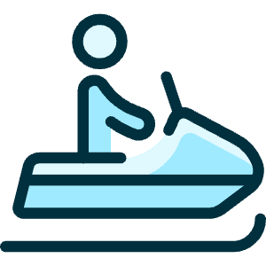 Skiing Snow Scooter Person Icon from Ultimate Duotone - Free Set