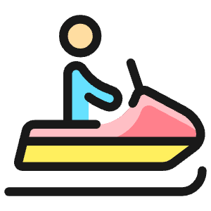 Skiing Snow Scooter Person Icon from Ultimate Colors - Free Set