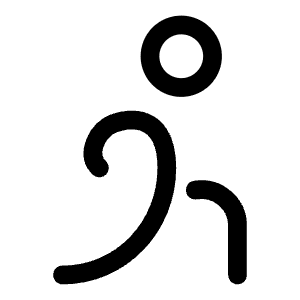 Stretching Round Icon from Solar Linear Set