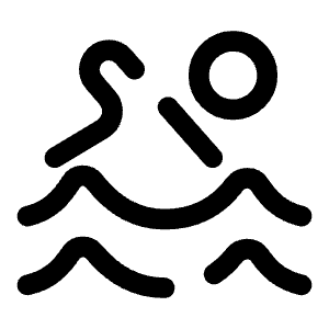 Swimming Icon from Solar Broken Set