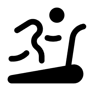 Treadmill Round Icon from Solar Bold Set