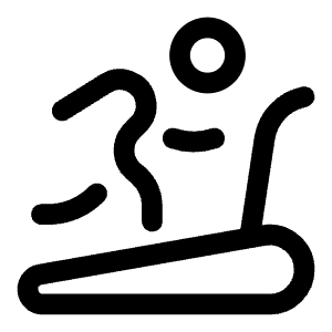 Treadmill Round Icon from Solar Linear Set